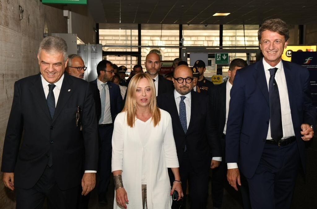 Treno Roma-Pompei, Meloni e Sangiuliano inaugurano il Frecciarossa