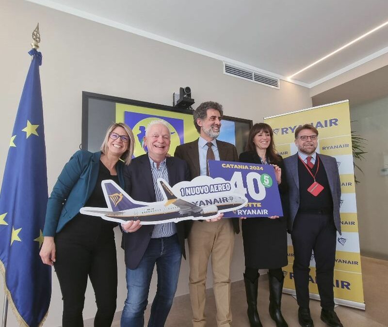 Ryanair, 650 voli e un aereo in più per operativo estivo su Catania