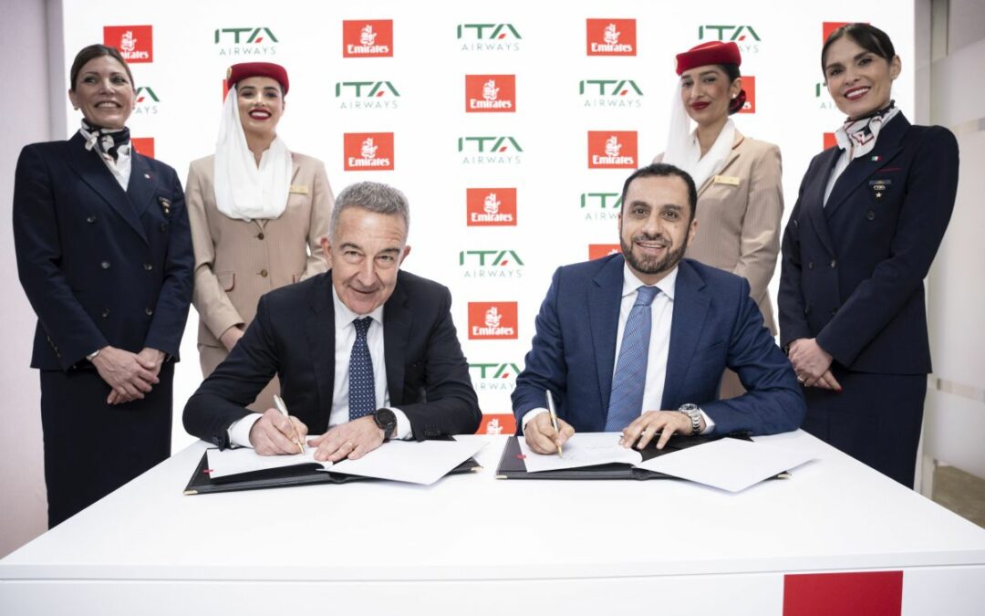 Emirates e ITA Airways firmano un MoU, cooperazione estesa per il codeshare